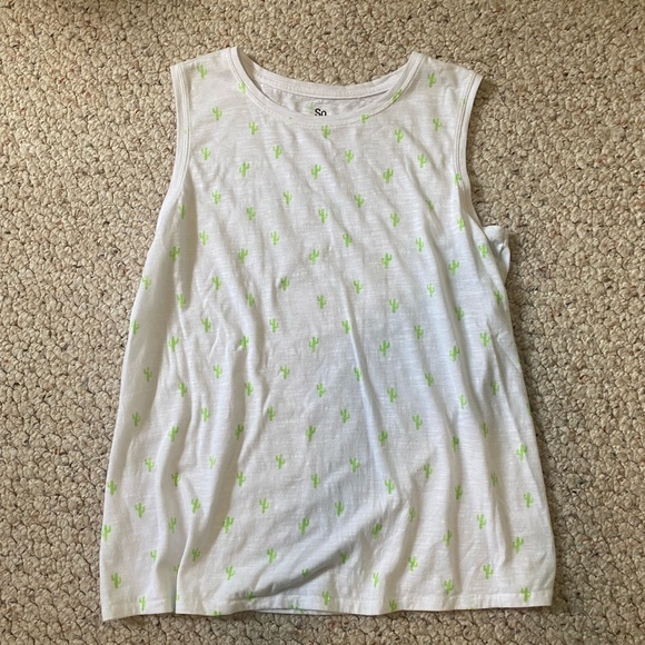 SO Cactus Tank Top Sleeveless Desert Theme Size Medium - Picture 2 of 13